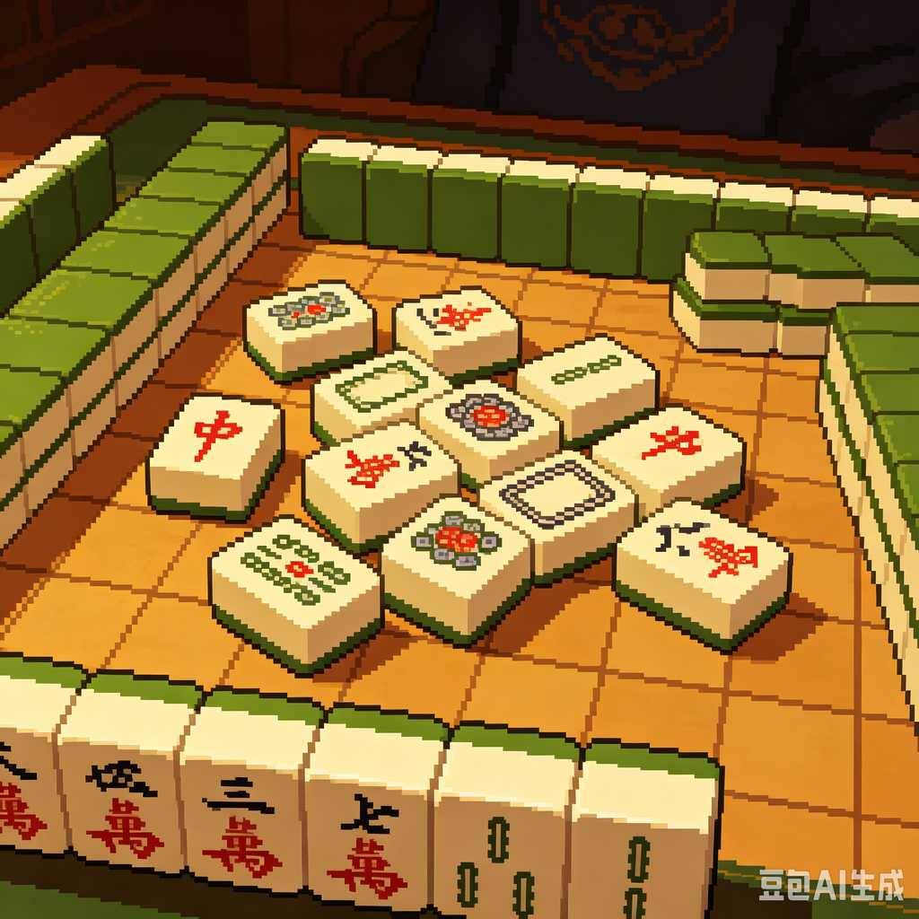 green transparent mahjong tiles