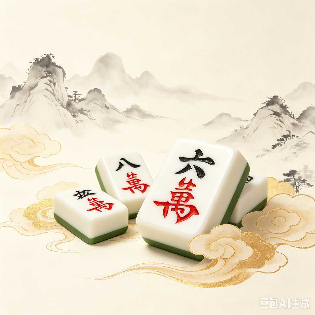 gradient pink mahjong tiles