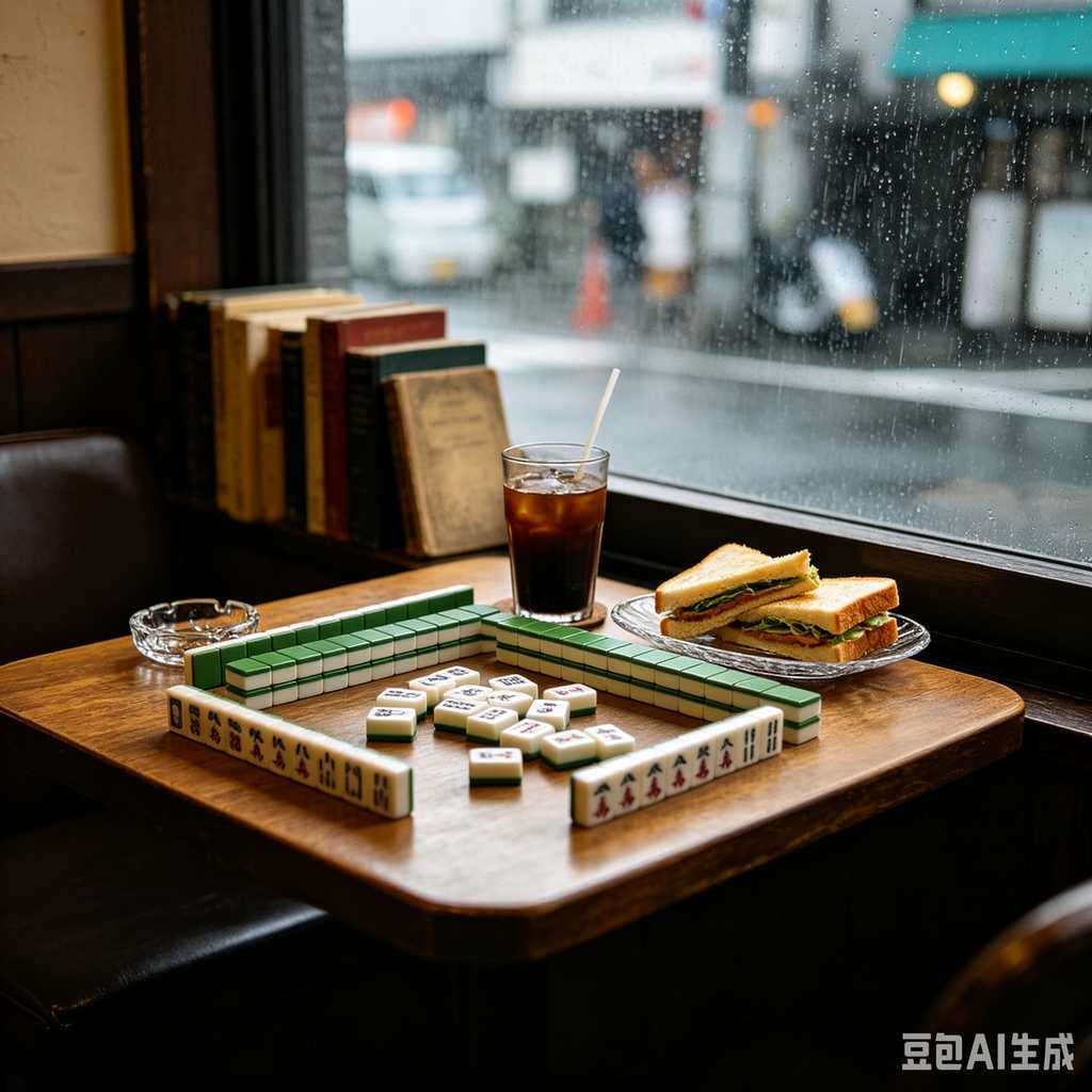 carved pattern mahjong set